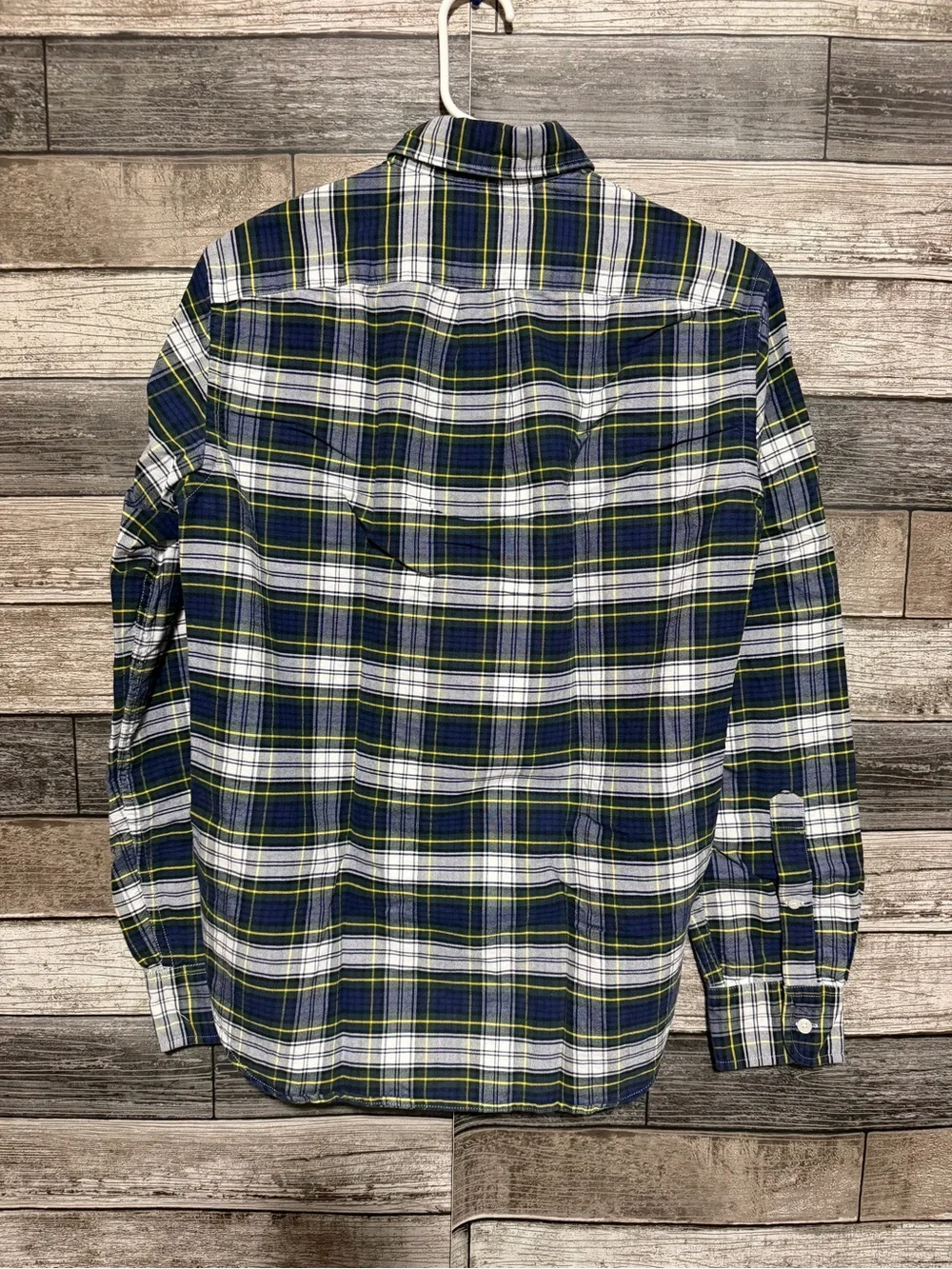 J.Crew Oxford Slim Fit Plaid Button Up Shirt Men’s S Blue Green